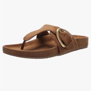 Anne Klein dainty gold shimmer buckle sandals size 9.5 new